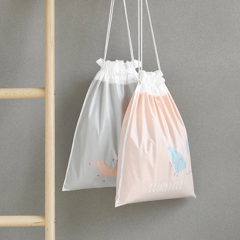 Двухслойная Водонепроницаемая классификационная косметическая сумка на шнурке