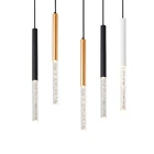 Длинная трубка Современная подвесная светодиодная Люстра лампы с регулируемой яркостью подвесной кухонный Остров столовая цилиндрический прожектор