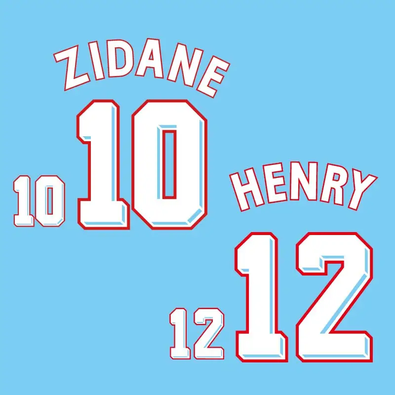 

Garment manual DIY flocking letters and numbers zidane 10 henry12 nameset
