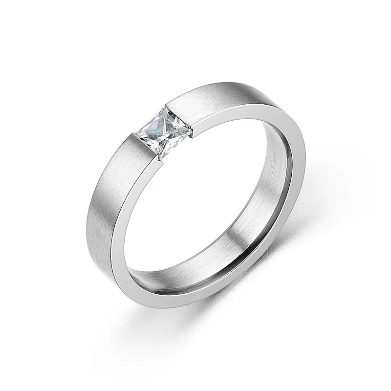 

Simple jewelry opening couple ring fashion stainless steel frosted niche joint ring jewelry gift