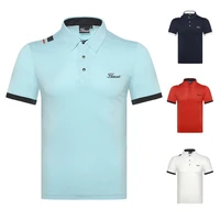 2021 summer golf wear clothing mens short sleeved t shirt breathable sweat absorbent polo shirt sports new top