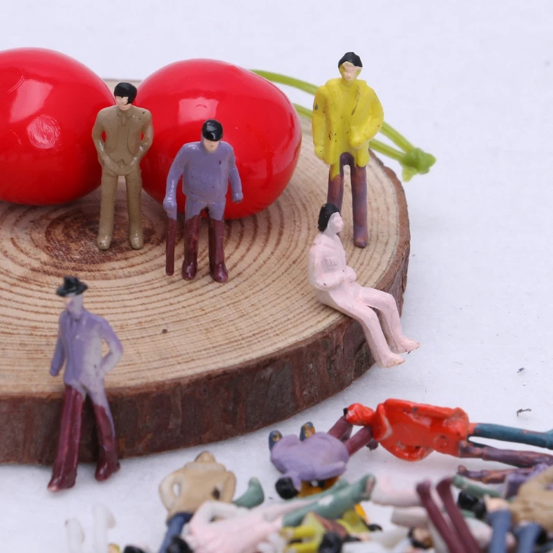 Maqueta de Plano de edificio Popular para personas, figura pintada a escala HO, pasajero, 100X, 1:75-1