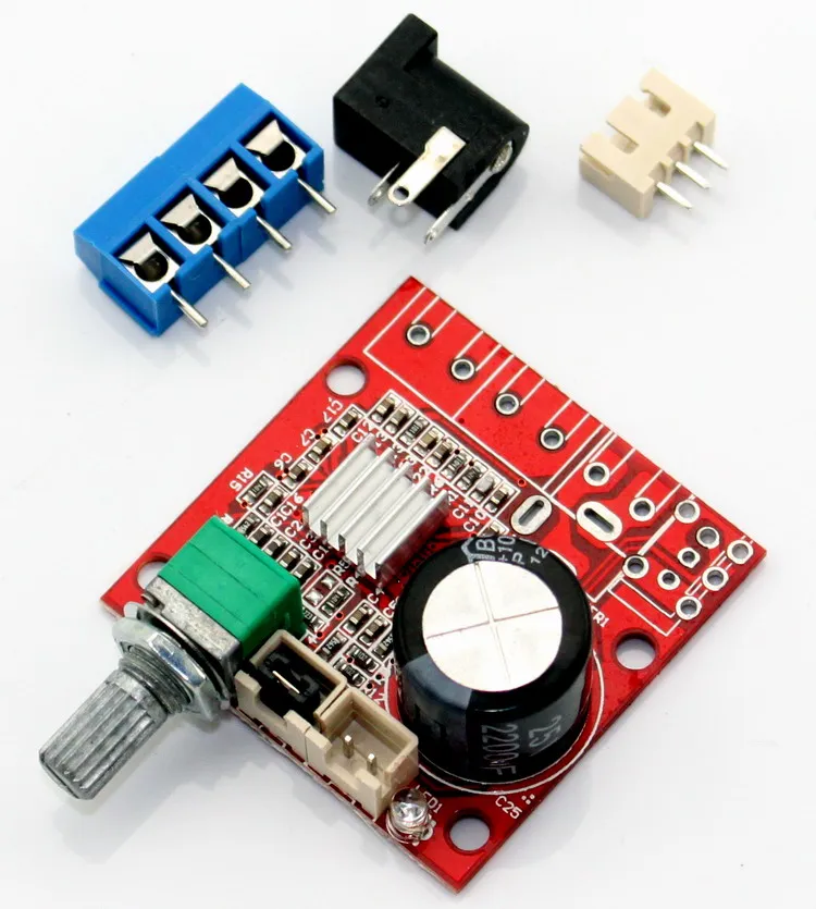 

Digital Amplifier Board DC12V 15W+15W 4 Ohm PAM8610 HiFi Mini Digital Power Amplifier Board Home Audio Power Amplifier Board