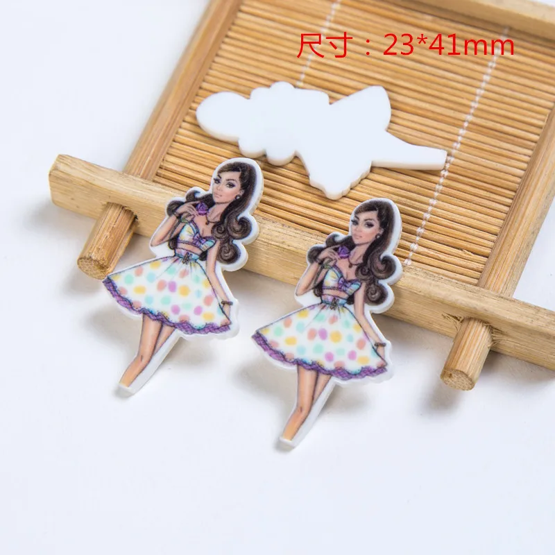 Плоский планарный полимер 10 шт./лот, принцесса, смола для рукоделия, изготовления ювелирных изделий, день рождения, девочка, «сделай сам», банты для волос, аксессуары