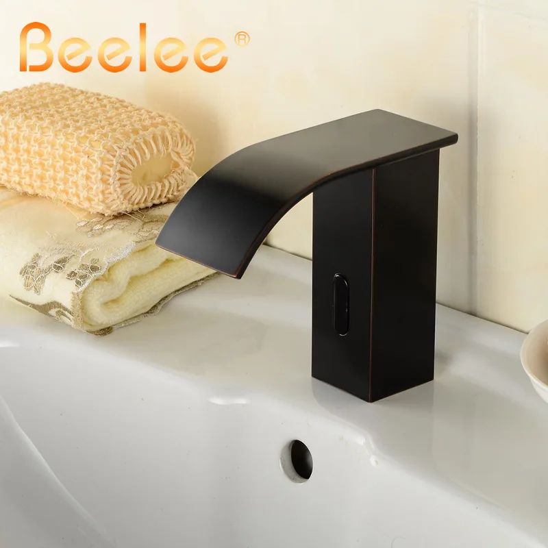 

Black Antiquing Orb Brass Intelligent Induction Faucet Hotel Plaza Project Waterfall Cooling Induction Faucet