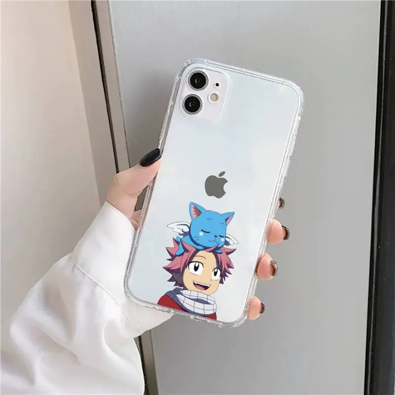 

Fairy Tail fashion cool Anime Phone Case Transparent for iPhone 11 12 mini pro XS MAX 8 7 6 6S Plus X 5S SE 2020 XR