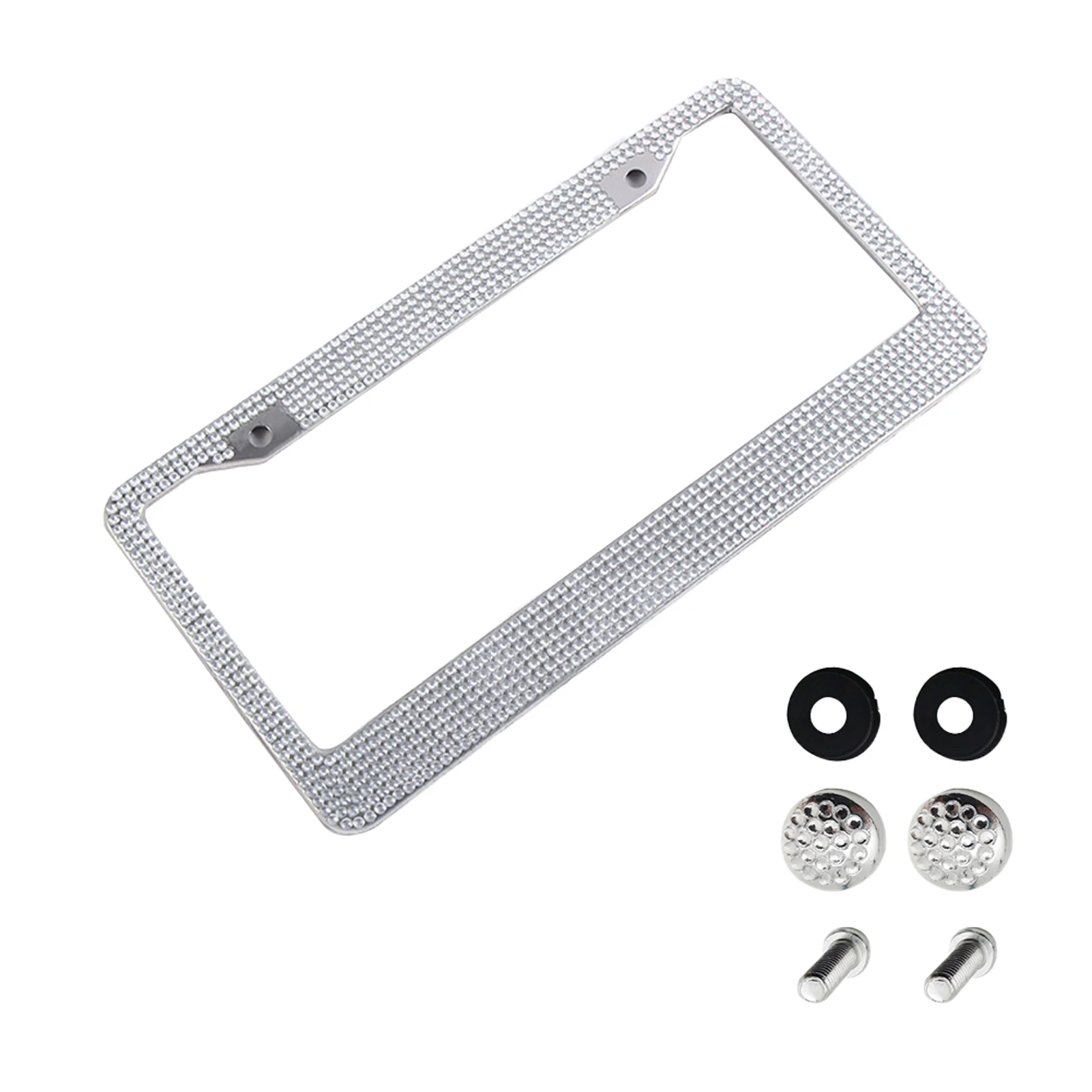 

Нержавеющая сталь с винтами, Аксессуары для автомобилей США, модный внешний декор, рама номерного знака автомобиля, легкая установка, униве...