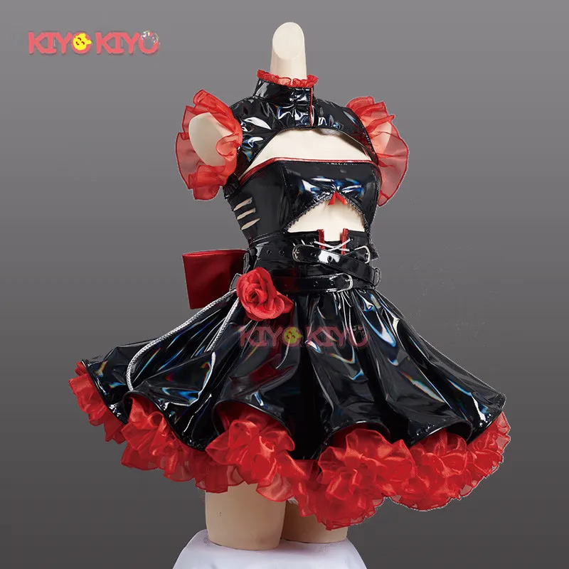 

Женское черное кожаное платье для косплея