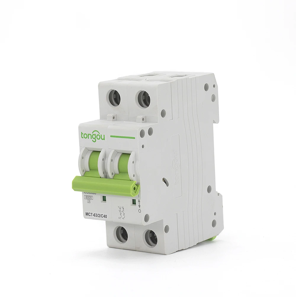 

2P MCB 10A,16A,20A,25A,32A 40A,50A,63A AC110V/220V/400V 50/60HZ Mini Circuit Breaker 6KA