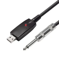6 35 to usb cable 6 35mm 6 5 plug male to male connector adapter 3m audio cable recording line for computer record guitar music