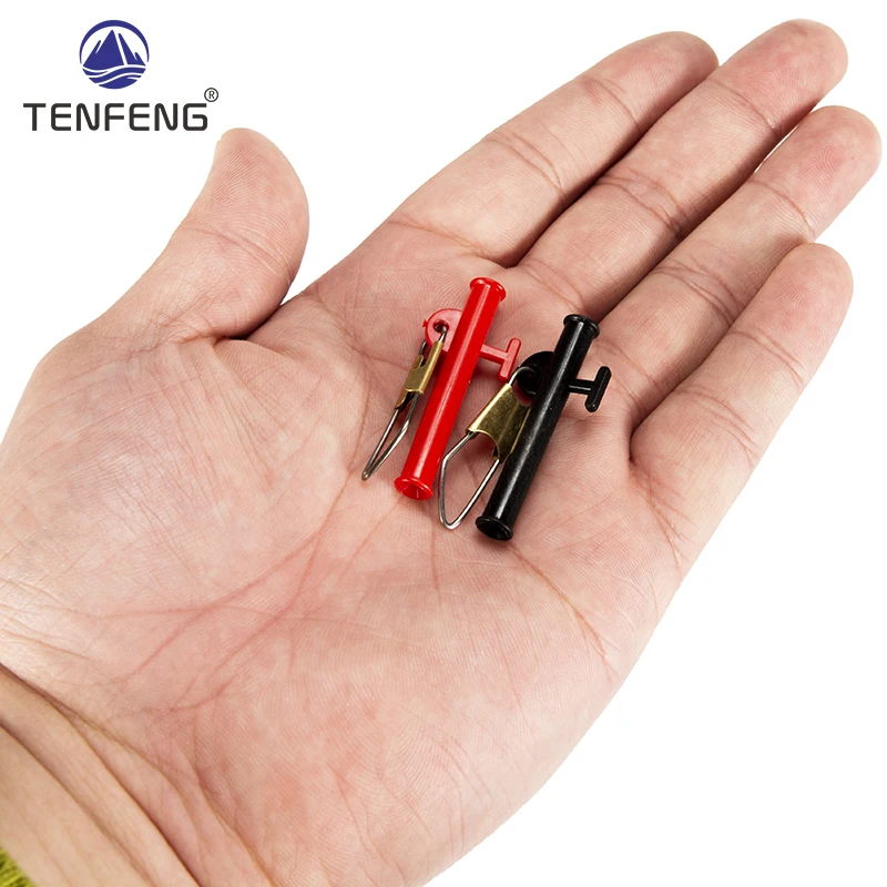 500Pcs Wholesale By Bulk New Product Red Black Plastic Balance Fishing Accessories ABS Stainless Steel Snap Fishing Tackle Pesca