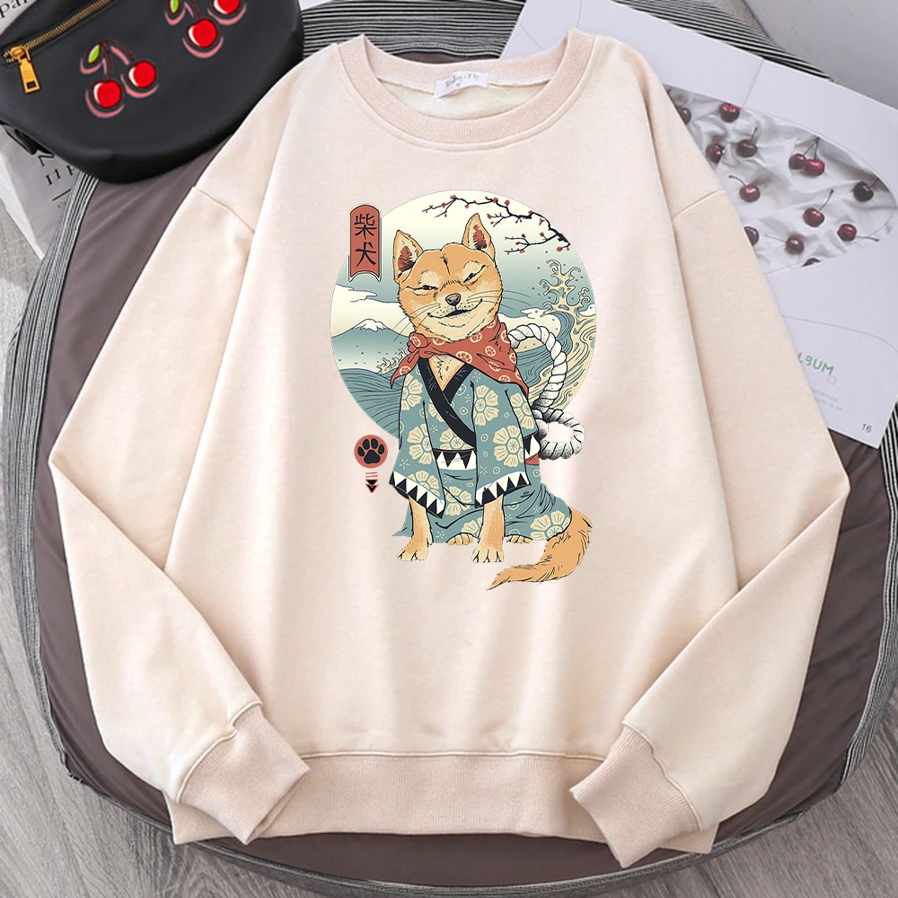 

Свитшот с забавным принтом Сиба-ину, мужские толстовки большого размера в стиле Харадзюку, мужские Брендовые спортивные костюмы высокого к...