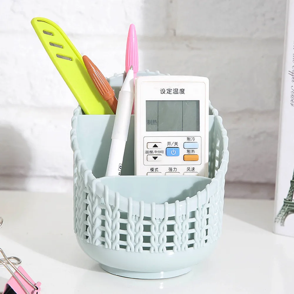 Настольный держатель для ручек пластиковая компактная корзина дома кухни ванной