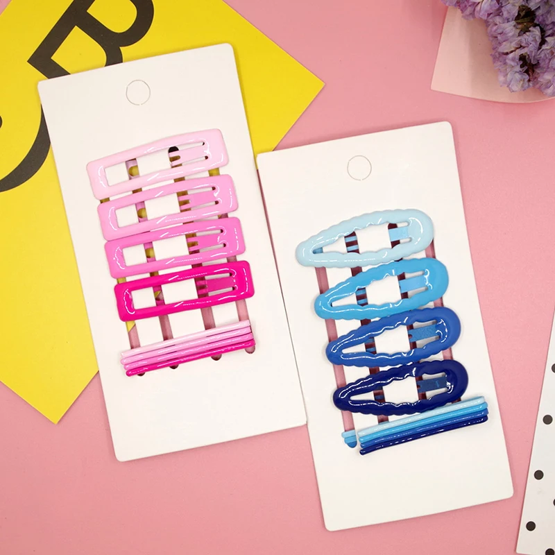 8 шт. яркие цвета детские заколки невидимки для волос набор BB металлические