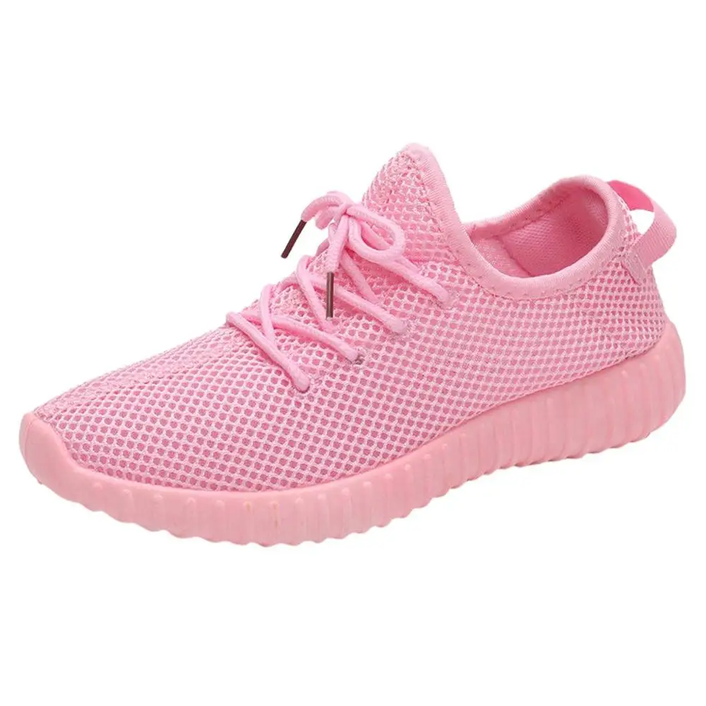 pink Женские повседневные спортивные кроссовки; дышащая обувь; женская обувь с сердечками и надписями; разноцветная Спортивная повседневная обувь на плоской подошве;# g3 - Цвет: pink