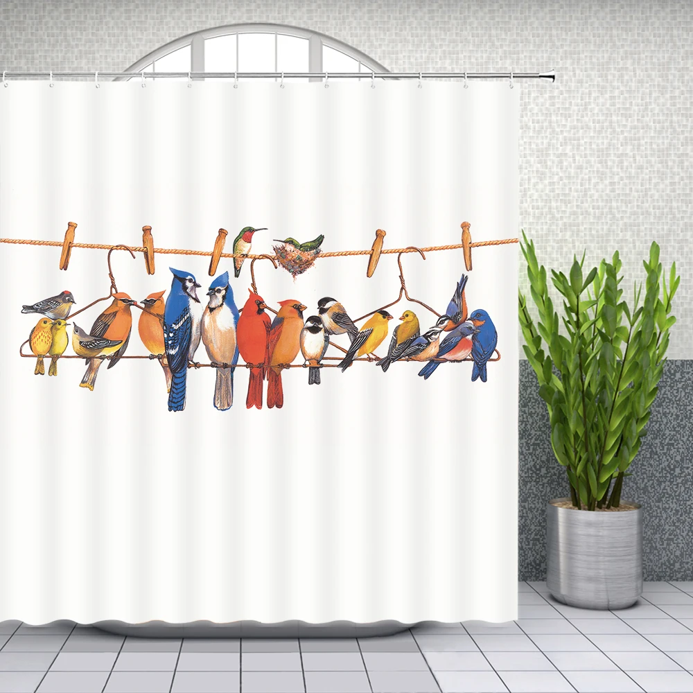 Занавеска для душа в ванную комнату с фламинго занавеска из водонепроницаемого