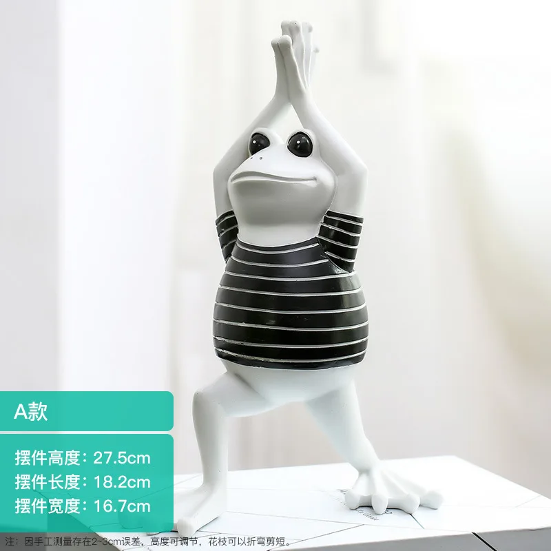 

Creative And Lovely Yoga Frog Ornaments Nordic Resin Soft Decorations For Living Room Birthday Gift