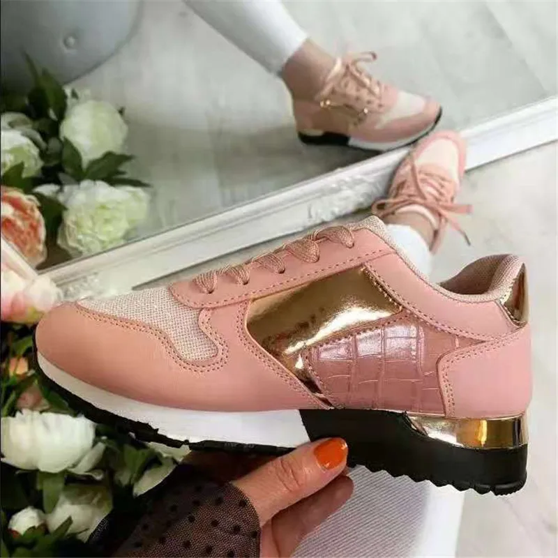 

2021 new designer spring and autumn women's shoes casual fashion vulcanized sneakers thick-soled lace-up running sneakersLoafers
