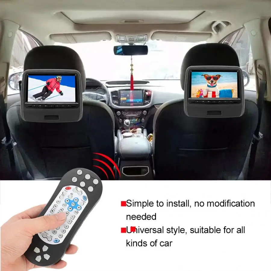 9 дюймовый автомобильный монитор на подголовник заднего сиденья DVD видео HD