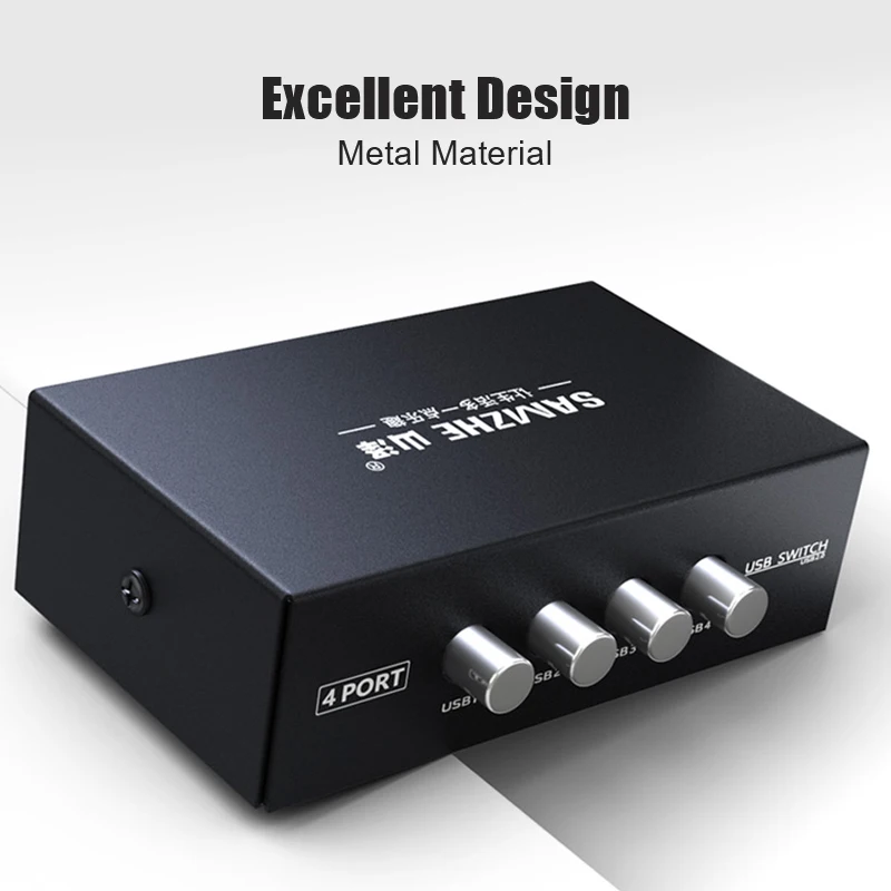 SAMZHE KVM переключатель принтера коммутатор 4/2 шт общий доступ 1 устройство для