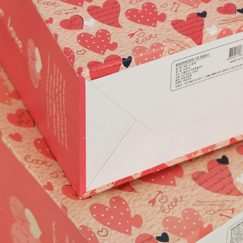 10 шт./лот мульти розовая любовь крест бумажные подарки сумка Портативная