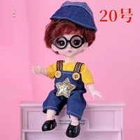 new 17cm bjd doll 13 movable joints dress up cute doll clothes costume 8 points baby clothes casual fashion girl dress up toy