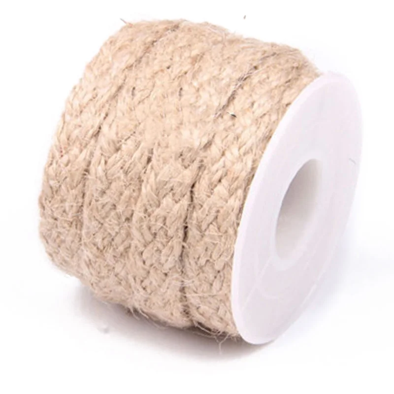 1 рулон джутовой плетеной веревки из мешковины плетеная веревка гессианской