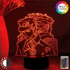 Светодиодная ламсветильник в стиле аниме, декоративное 3D освещение для комнаты Джоджо, невероятные приключения, Джоджо, джолине, голограмма для манги, подарок для детей