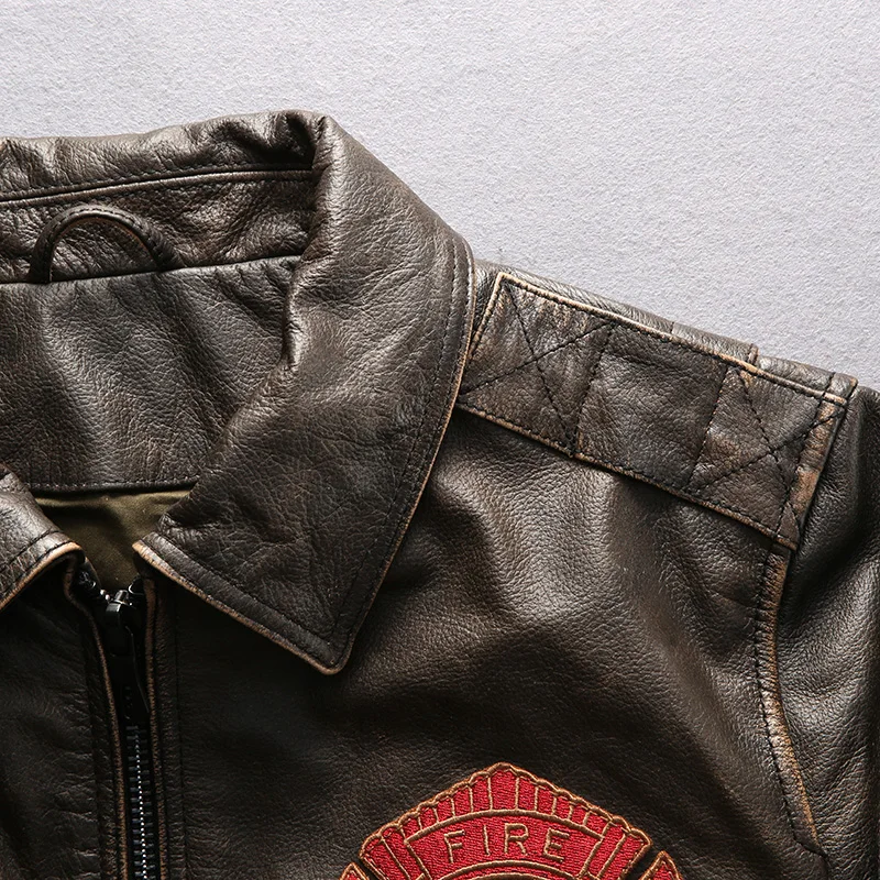 Зимняя мужская куртка из натуральной кожи универсальный костюм для полетов с