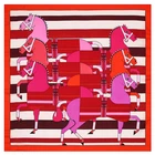 Женский Шелковый атласный шарф в полоску, квадратный платок 53 см, бандана, повязка на голову, шейный платок, профессиональный шейный платок, 2021