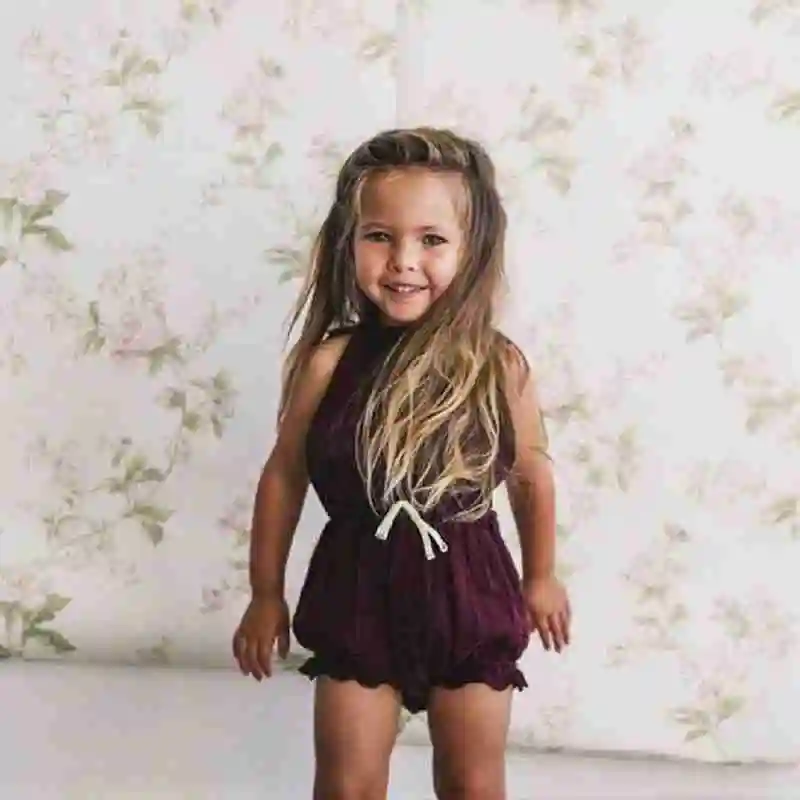 

Baby Summer Clothing Toddler Baby Girl Clothes Ruffle 0-24Months Romper One-Pieces Jumpsuit Sleeveless C6K5