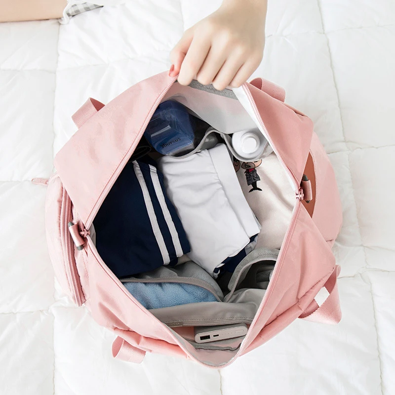 

Large Capacity Handbag One-Shoulder Men Gym Bag Women Terkking Travel Back Training Fitness Dry Wet Bag Yoga Mat Bags