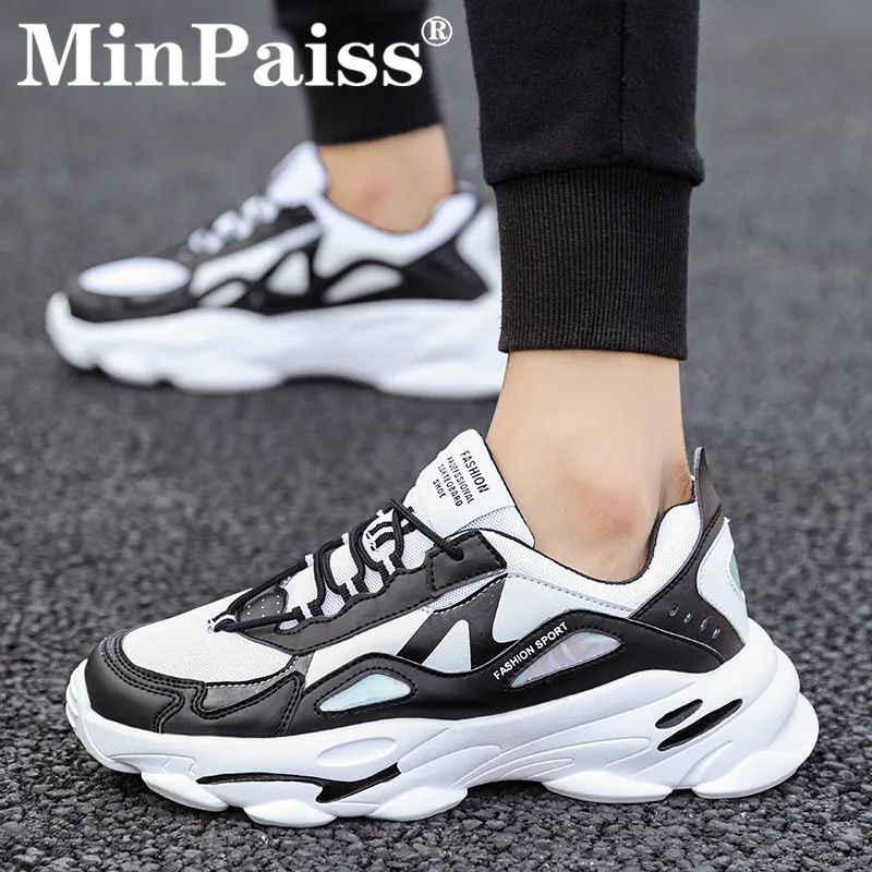 Кроссовки мужские весенне-осенние сетчатые на шнуровке |