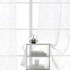 Прозрачные шторы с вышивкой BILEEHOME, тюль, вуаль, занавески для гостиной, спальни, кухни, драпировка для окон, домашний декор