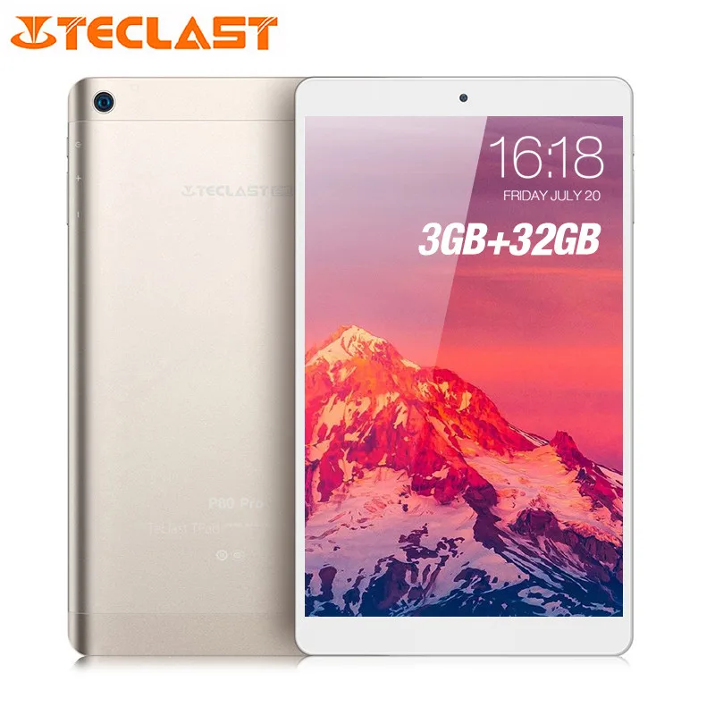 with EU PLUG Teclast P80 Pro Android 7,0 MTK8163 8 ''ips 1920*1200 3 ГБ ОЗУ 32 Гб ПЗУ четырехъядерный двойной WiFi GPS Bluetooth HDMI металлический планшет - Комплект: with EU PLUG