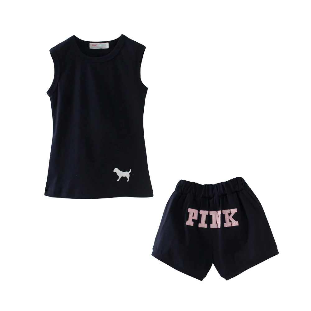 LittleSpring/летние топы без рукавов для маленьких девочек Одежда мальчиков и Комплект
