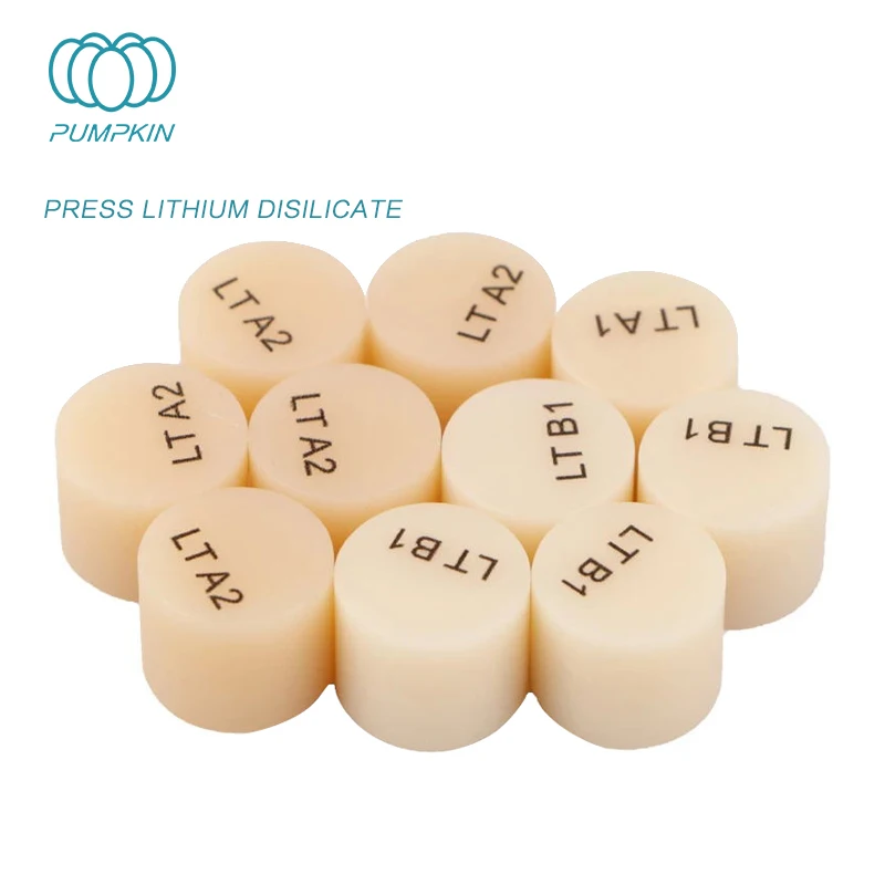 PUMPKIN Glass ceramic Ingot (Press Lithium disilicate) LT(10 pieces)  for dental lab CAD/CAM