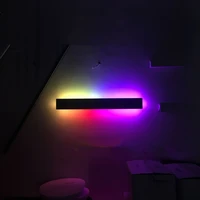 Modern Creative LED RGB Colorful Wall Lamp LED Strip Bracket Light Dimming Bedroom Atmosphere Home Decor for Living Room Cafe
