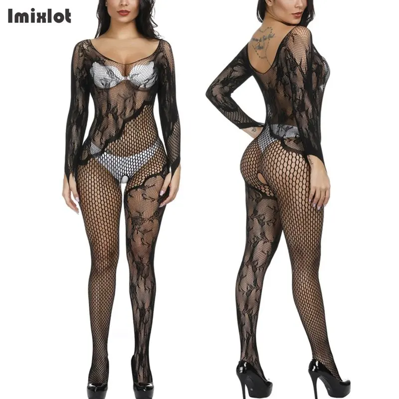 Женская сексуальная одежда прозрачные боди с открытой промежностью сексуальное