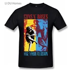 Мужская Футболка Rock Guns N Roses, летняя футболка в стиле хэви-метал, с коротким рукавом, графическая футболка, 2021