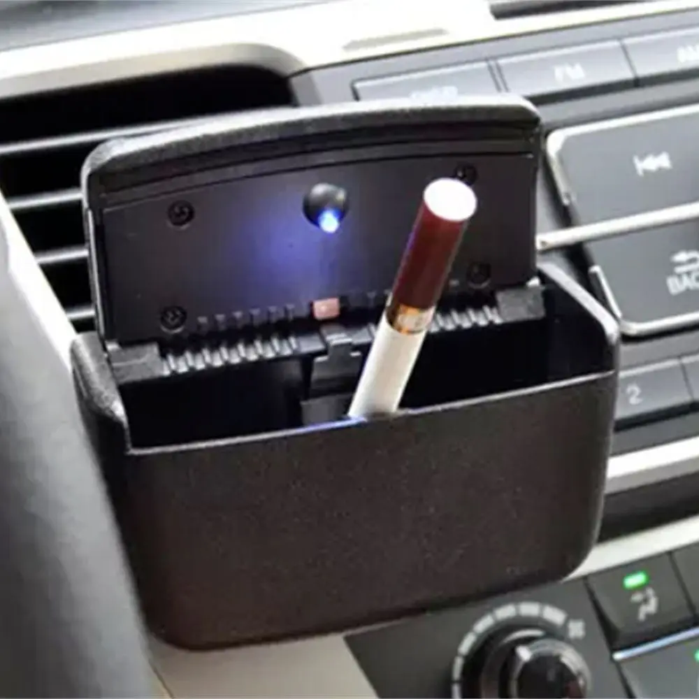 

Automotive Air-Conditioning Mouth Hanging Ashtray Car Ashtray With Led Lights Car Outlet Smokeless Ashtray