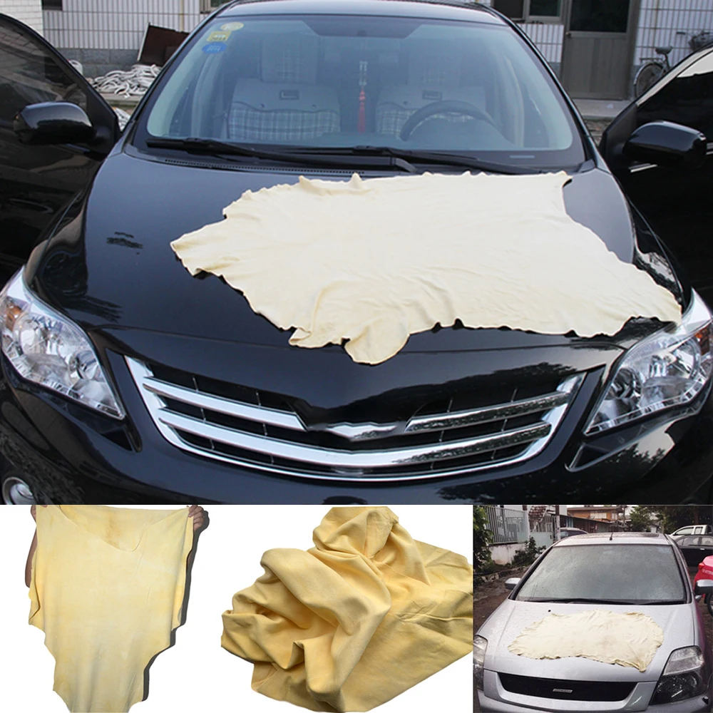 Натуральная замша для ухода за автомобилем мотоциклом 60 х90 см 1 шт. | Автомобили и
