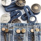 5 шт.набор, бесплатная швейные пуговицы Регулируемый разборки выдвижной джинсы с эластичной резинкой на пуговицах Металл Расширенный пряжки брючный пояс с ножными креплениями