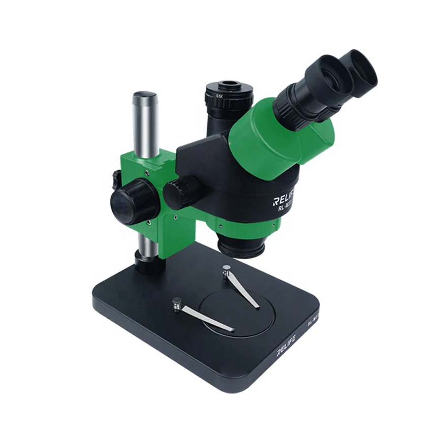 

RELIFE RL-M3T 7X-45X Simul-Focal Trinocular Zoom Stereo Microscope For PCB Soldering Repair Simul-focal Stereo Microscope