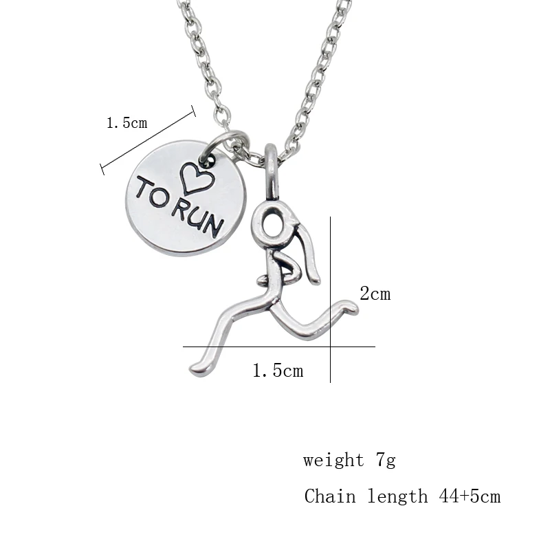 

Fashion Runner Heart Running Girl Pendant Necklace Heart Pendant Love To Run Pendants Necklaces Couple Necklace Jewelry