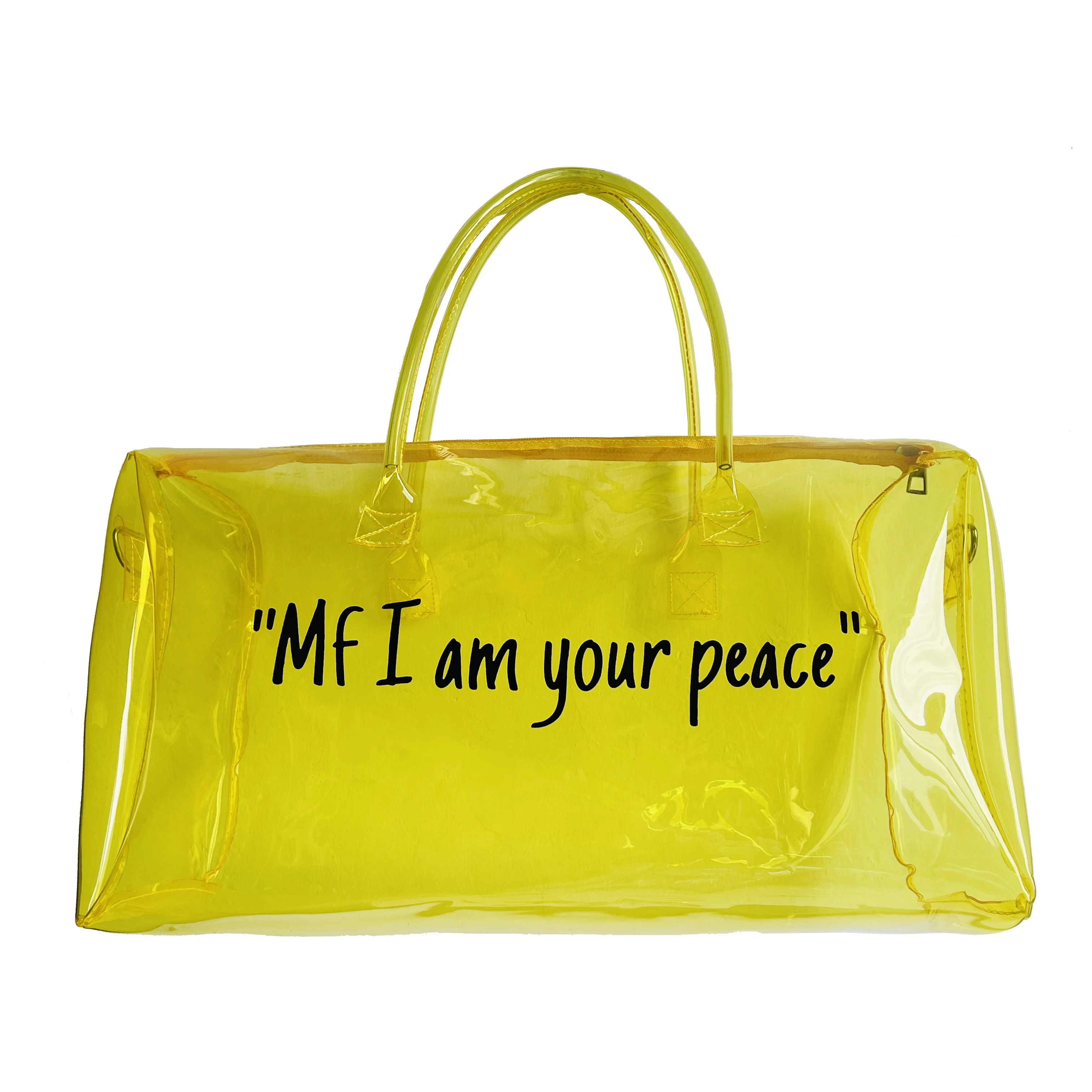 

Cute Laser Transparent Bag For Women Holo Clear Handbag Holographic Beach Shoulder Bag Waterproof Pvc Jelly Candy Femme Bolso