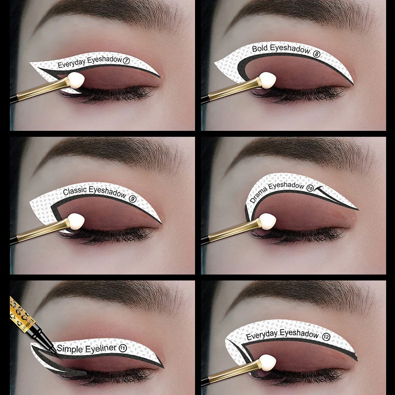 Eyeliner Eye Shadow Nine-Tailed Fox Patch Eyeshadow Models Template Shaping Stencil Eyes Make up Aid Tools | Красота и здоровье