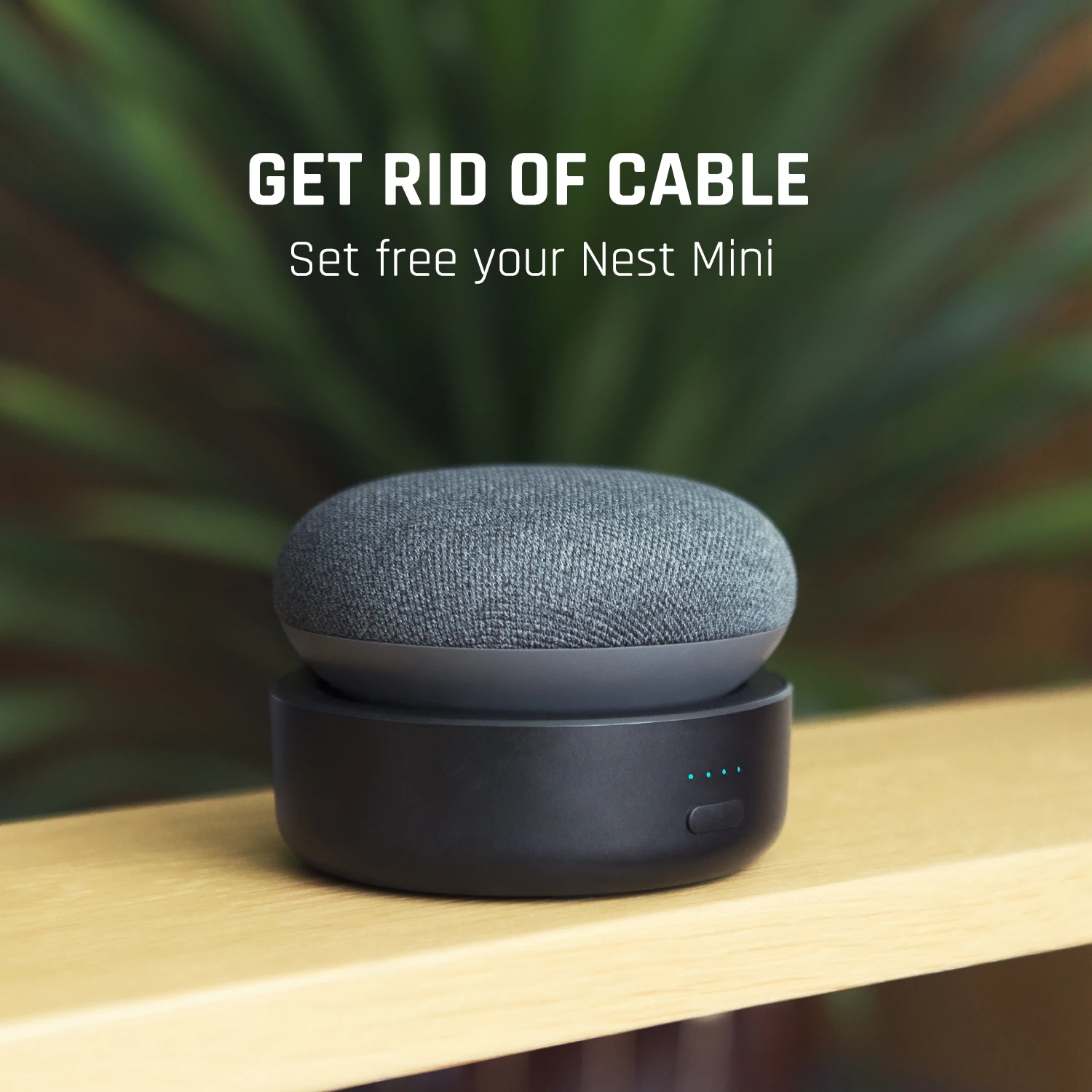 GGMM N2 Battery Base Supply Power to Google Nest Mini 2nd Generation Portable Power Bank for Amazon Smart Speaker