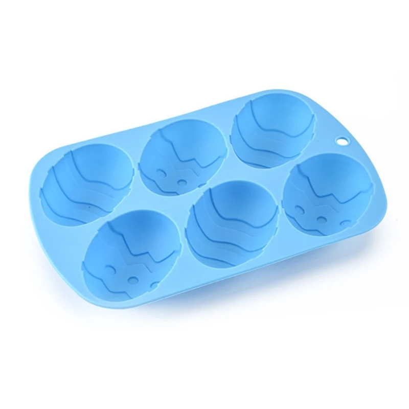 

2PCS 3D Easter Egg Shaped Silicone Cake Mold Dinosaur Egg Easter Day Cook Trays