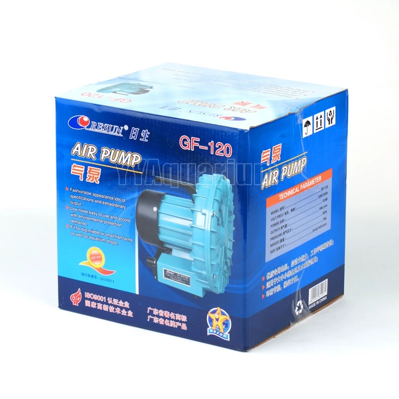 Resun #GF-120 Blower Air Pump Powerful Electric Turbo Compressor For Aquarium Seafood Ponds Fish Farms Pool 220V 120W 190L/M | Дом и сад